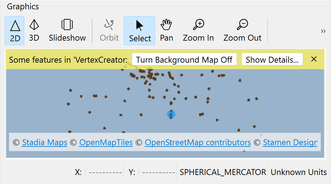 Missing coordinate system information